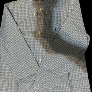 Ralph Lauren Blue Plaid Button Down Shirt